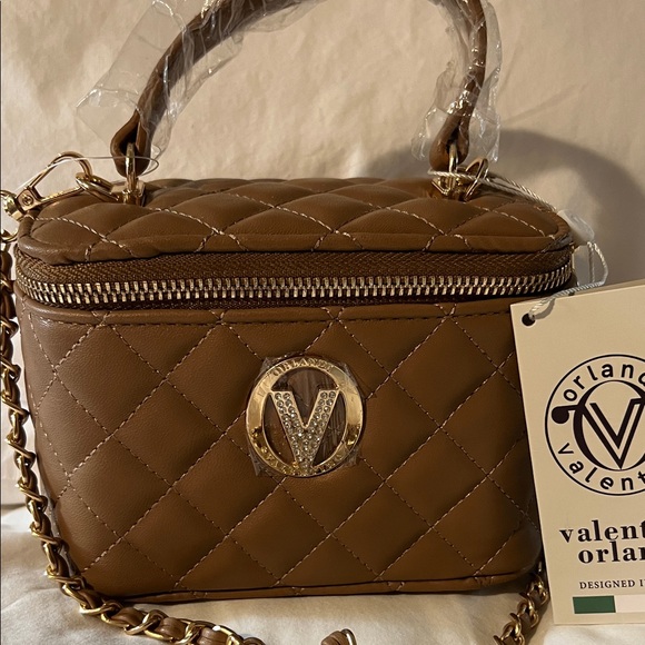 Valentino Orlandi Brown Quilted Women's Bag-NWT - Picture 3 of 10